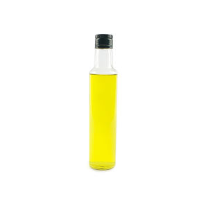 Venta al por mayor 250ml transparente botella de vidrio redonda con tapa para cocina de palma de aceite de Camelia - Product Image 3