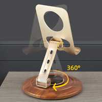 Support de téléphone portable et tablette en alliage, pliable, portable, avec rotation à 360°, stabilisé, à son mécanique apaisant, vente en gros en vrac