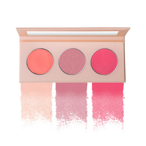 Palette de fard à joues 3 couleurs personnalisée de luxe, longue tenue, haute pigmentation, <span class=keywords><strong>rose</strong></span>, orange, <span class=keywords><strong>blush</strong></span> minéral pour le visage - Product Image 1