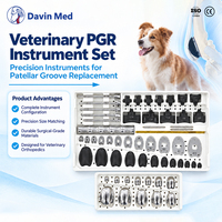 Kit d'instruments de remplacement de la rainure rotulienne PGR en titane imprimé en 3D Davin Med pour prothèse de genou canine