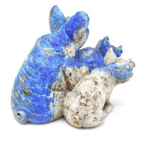 Nueva Llegada Precioso Lapislázuli Tallado 100% Color Natural Cerdo Escultura Piedras Preciosas Naturales Artesanía Para Regalo de Negocios - Product Image 5