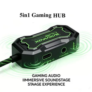 Sarafox <b>USB</b>-<b>C</b> Hub 5in1 <b>Type</b> <b>c</b> to 3.5mm Audio with 1000mbp Rj45 Network and PD100W Charging 3.0 <b>Adapter</b> 3.5MM+RJ45+PD100W - Product Image 5