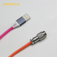 Accesorios para Teclado de Juego Personalizado ZF con Cable USB Tipo C Enrollado de 1 m, Teclado Mecánico y Cable Enrollado Aviator