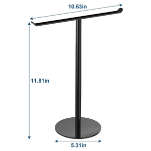 CF alto Standing in acciaio inox <span class=keywords><strong>porta</strong></span> <span class=keywords><strong>asciugamani</strong></span> da doccia a parete libero bagno asciugamano con supporto in <span class=keywords><strong>legno</strong></span> per bagno uso cucina - Product Image 6