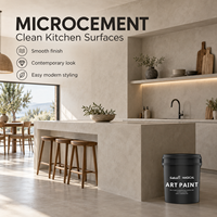 Kit de revêtement mural et de sol en micro-ciment acrylique magique imperméable pour surfaces murales et de sol intérieures et extérieures