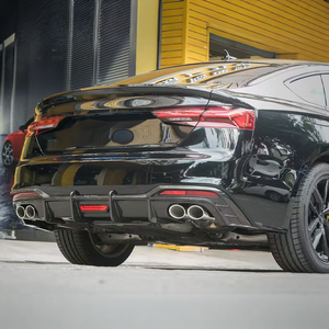 Nouveau diffuseur de pare-chocs avant en fibre de carbone de style sport avec protection des feux antibrouillard pour Audi A5 B9.5 Sline 2020-2024 - Product Image 5