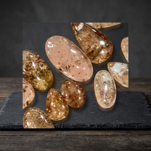 Lot en gros de cabochons en quartz naturel blanc, pierres précieuses en vrac pour bijoux, avec effet œil de chat et formes variées - Product Image 2