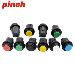 Interrupteur à bouton-poussoir rond de 14 mm, 2 broches, normalement ouvert, à réinitialisation automatique, auto-bloquant, étanche IP65 - Product Image 4