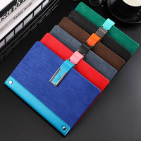 Journal intime en papier à grille vierge pour fournitures scolaires personnalisées, carnet de croquis A5 A6 B5, carnet à spirale avec porte-stylo