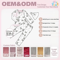 Pyjamas pour tout-petits imprimés saisonniers personnalisables et attrayants, 3 pièces, pantalon long, vêtements de nuit pour petites filles, coffret cadeau