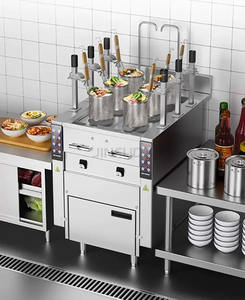 جهاز طهي المعكرونة التجاري الاحترافي بـ 6 سلال، آلة مطبخ كهربائية للمطاعم مع مؤقت رقمي - Product Image 5