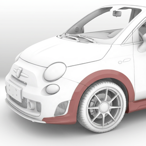 ชุดแต่ง EPR Luxury สำหรับ Fiat 500 S3 ปี 2015 รุ่น EPA Type Wide Body บังโคลนล้อหน้า 4 ชิ้น วัสดุไฟเบอร์กลาส ติดตั้งง่าย - Product Image 1
