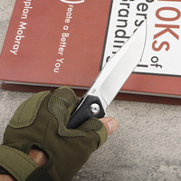 Couteau utilitaire portable pour le camping en plein air et la pêche, couteau pliant D2 haute dureté avec clip de poche