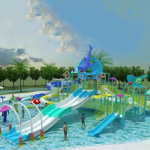 City Park Water Amusement Park Fabricante Diseño personalizado y precio barato Material Frp de fibra de vidrio Toboganes de agua grandes para la venta - Product Image 5