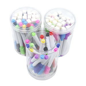 Marqueur effaçable à sec à faible odeur <span class=keywords><strong>Pointe</strong></span> <span class=keywords><strong>fine</strong></span> 8 couleurs Paquet de 32 tubes en plastique - Product Image 3