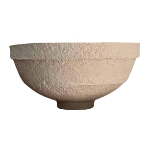 Modern White Paper Mache Pedestal Bowl Handmade Decorative Centerpiece for <b>Console</b> <b>Table</b> Dining <b>Table</b> Coffee <b>Table</b> Decor - Product Image 1