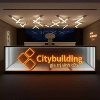 Lettres miroir Abyss multicouches sans cadre, logo lumineux 3D pour la décoration murale de la réception de l'entreprise