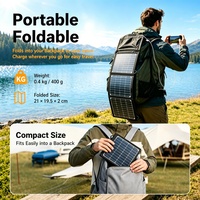 Panneau solaire monocristallin portable et pliable 18W avec surface étanche pour le camping, les camping-cars, les voyages et l'alimentation hors réseau - Vente en gros