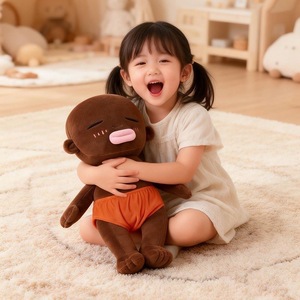 Nouvelle poupée en peluche noire amusante Natasha, jouet créatif et original, compagnon étrange, rembourrage en coton PP, figurine en peluche douce à câliner, cadeau - Product Image 4
