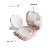 Nouvelle boîte à coussin d'air rose personnalisée de 15 g, boîte vide pour crème BBCC, boîte en plastique pour cosmétiques, emballage avec miroir