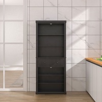 Prix d'achat armoire à tiroirs de rangement moderne avec garnitures d'armoire de haute qualité pour meubles de chambre tiroir de cuisine noir