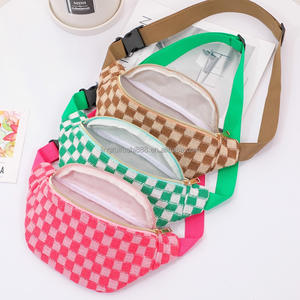 Распродажа, детские сумки унисекс для тренажерного зала с регулируемой застежкой, многоцветные клетчатые сумки для ремня - Product Image 2