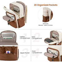 Sac à dos pour ordinateur portable LOVEVOOK, imperméable, élégant, design tendance, pour voyages, école, affaires, travail, université, avec port USB