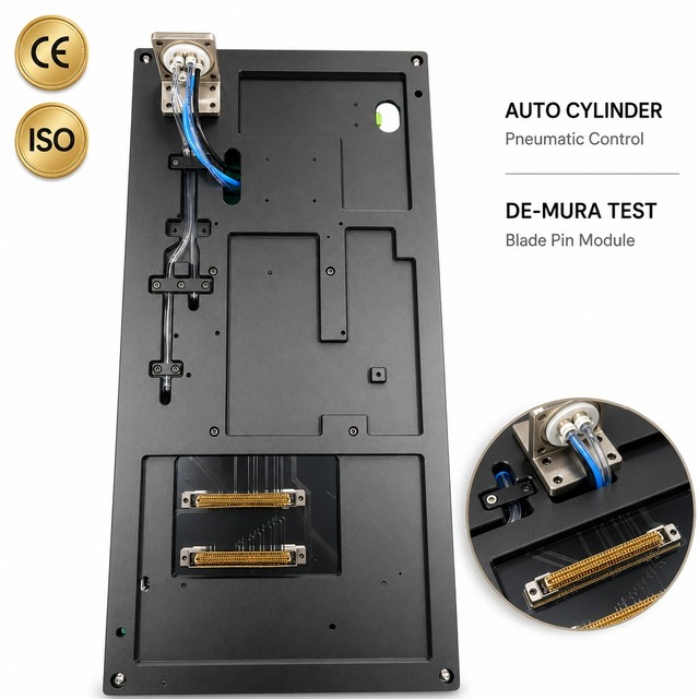 OEM Custom Automatic De-mura Test Fixture Cylinder Control FPC Connector Testing Jig Display Screen Testing Station Jig