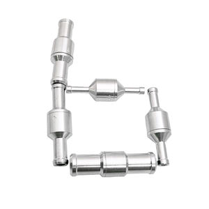 วาล์วกันกลับแบบทางเดียวอะลูมิเนียมสีเงิน อุปกรณ์เสริมอเนกประสงค์แบบแมนนวลสำหรับน้ำมันเชื้อเพลิงดีเซลเบนซินสำหรับยานยนต์ เฮลิคอปเตอร์ - Product Image 6