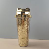 Gelas Plastik Dinding Ganda Model Telinga Tikus dengan Sedotan dan Tutup, Tumbler Kubah Telinga Mickey