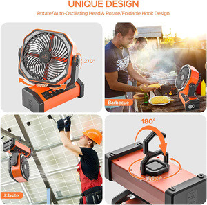 20000mAh <span class=keywords><strong>2</strong></span> trong <span class=keywords><strong>1</strong></span> LED ánh sáng đèn pin chargerble <span class=keywords><strong>Fan</strong></span> cho ngoài trời Đi Bộ Đường Dài câu cá cúp và trường hợp khẩn cấp lều cắm trại ánh sáng - Product Image 4