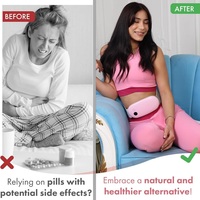 Coussin chauffant menstruel rose personnalisé pour les crampes menstruelles, rechargeable et sans fil, pour soulager la douleur au dos et au ventre chez les femmes