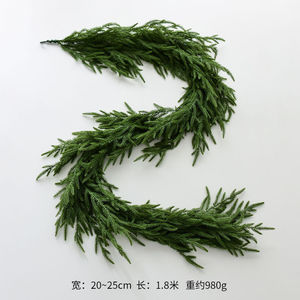 G250402-3 180cm PVC lembut Natal Pino De Norfolk pinus Garland tanaman merambat Pin De Nordic jarum Rakyat cabang untuk dekorasi rumah