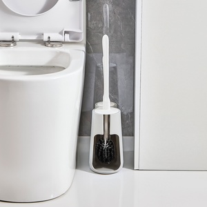 High Quality Black/Grey Toilet Brush and Floating Stones Set with Long Handle Plastic Cleaning Brush <b>Bathroom</b> <b>Accessories</b> - Product Image 5