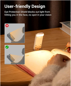 Lampe de lecture portable à clip LED réglable en luminosité pour la protection des yeux, rechargeable par USB, flexible, pour la lecture au <span class=keywords><strong>lit</strong></span> - Product Image 5