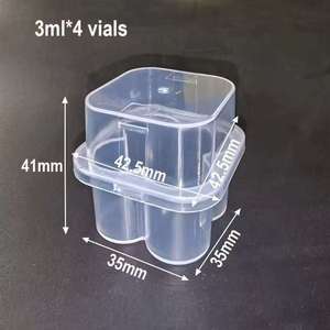 Wholesale Transparent Thick PP <b>Plastic</b> <b>Boxes</b> for Vaccine Bottle Storage 3ml*2 3ml*4 3ml*6 Vial Holder Case Peptide - Product Image 2