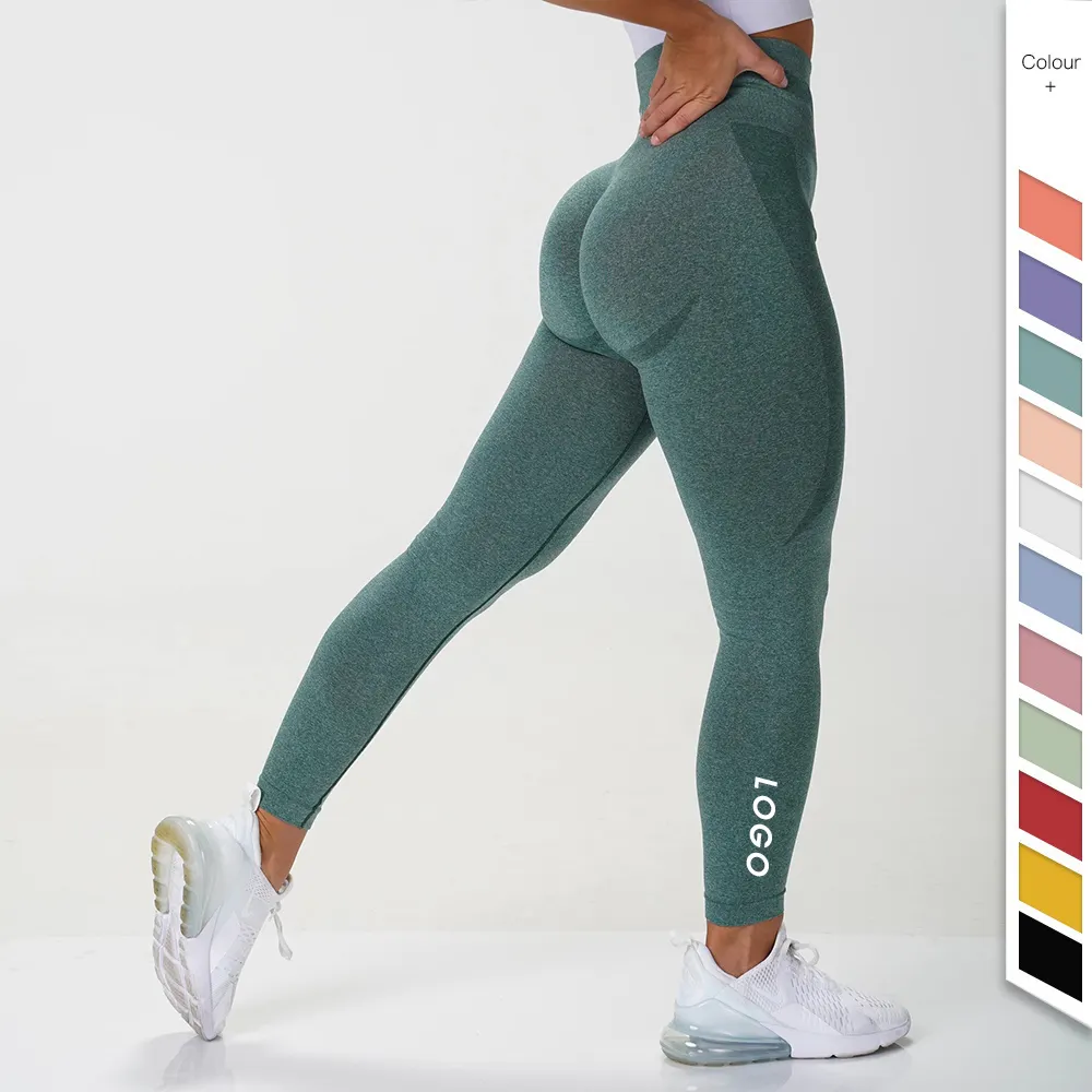 ZC2818 women non see through fitness & yoga wear athletic fitness high waisted seamless yoga workout scrunch butt lift leggings