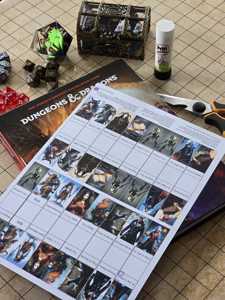 Modèles de miniatures de personnages 2D imprimables pour D&D RPG, personnalisables (OEM/ODM), format standard <span class=keywords><strong>4</strong></span>,2 x 2,5 cm, en PDF téléchargeable - Product Image 2