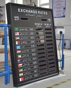 विदेशी मुद्रा विनिमय दर बोर्ड का संकेत विज्ञापन बोर्ड पर हस्ताक्षर का नेतृत्व किया