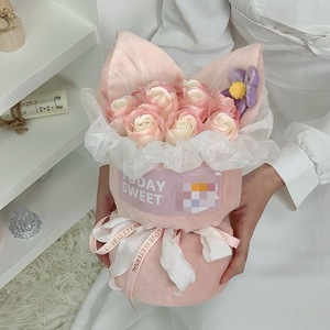 Nuevo Ramo de Jabones para el Día de San Valentín, Empaque Floral Portátil, Suministros Decorativos para Floristería, Regalo de Boda, 9 <span class=keywords><strong>Flores</strong></span> Artificiales - Product Image 4