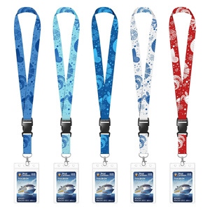 Lanières <span class=keywords><strong>de</strong></span> croisière à motif créatures marines, <span class=keywords><strong>porte</strong></span>-badges d'identification en PVC étanche, lanières <span class=keywords><strong>de</strong></span> croisière pour les essentiels <span class=keywords><strong>de</strong></span> croisière Royal Caribbean - Product Image 1