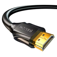 Câble HDMI Mâle-Mâle SAMZHE 8K/60Hz 4K/240Hz V2.1 48 Gbps PVC Plaqué Or HDR Dynamique 3D PS5 DVD Moniteur Projecteur