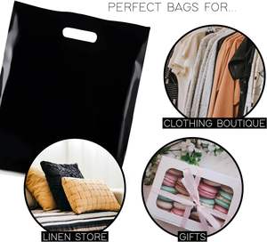 고품질 명품 쇼핑백 흰색 맞춤형 다이컷 플라스틱 선물 소매 가방 - Product Image 3