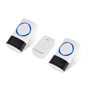 Aiben Q189189-WW blanc <span class=keywords><strong>2</strong></span> récepteurs 1 :transimtter sonnette sans fil 1000ft longue portée sonnette de porte <span class=keywords><strong>carillon</strong></span> étanche sonnette - Product Image 1