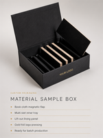 Kotak magnetik bergaya buku dengan baki multi-slot untuk sampel material