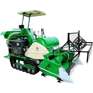 Ride-on small wheat rice combine harvester, soybean sorghum harvester
