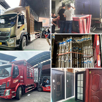 Porte d'Intérieur Foshan en Alliage d'Aluminium Anti-Effraction pour Chambre, Insonorisée, Écologique, Tout-Aluminium, pour Bureau à Domicile