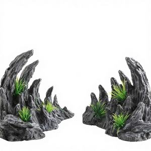 Set de Rocas Decorativas para Acuarios, Plantas Acuáticas, Piedras, Adornos Pequeños, Decoración Interior de Acuarios, Escenario de Cañón - Product Image 1