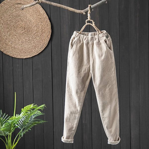Harem <b>Pants</b> Corduroy Fleece <b>Lined</b> Thickened Casual Women Autumn Winter Warm <b>Pants</b> With Pocket Artistic Retro Style - Product Image 2