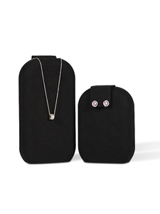 Expositor de Joyería Jinsky Personalizado, Negro, de Microfibra, Clásico, Elegante y de Lujo, 45.5x27cm, Venta al por Mayor, para Anillos, Pendientes y Collares - Product Image 5